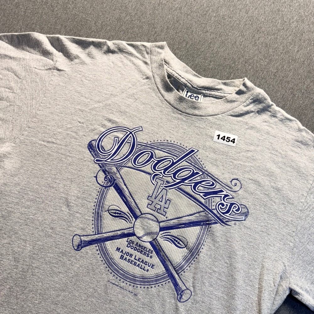 Lee Sport Los Angeles Dodgers MLB T-Shirt Mens Large Gray 2001 Vintage Graphic